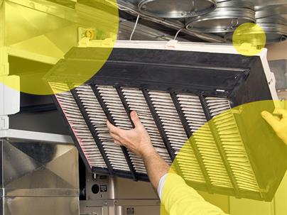 Man working on Air Filter