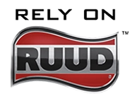 %Imagetitle% | Yellow Dot Heating &Amp; Air Conditioning The image shows the phrase “RELY ON” above the red and black RUUD logo on a white background.